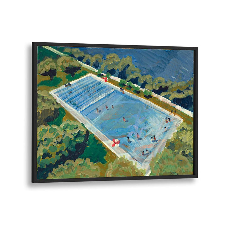 Vibrant AUSTIN DEEP SWIMMING POOL , LANDSCAPE PAINTINGS capturing serene beauty, perfect for transforming any space.