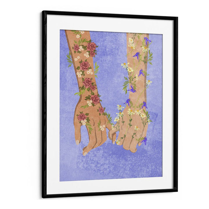 "HOLDING HANDS, FASHION POSTERS" showcases beautifully tattooed hands in a modern, elegant design by Raissa Oltmanns.