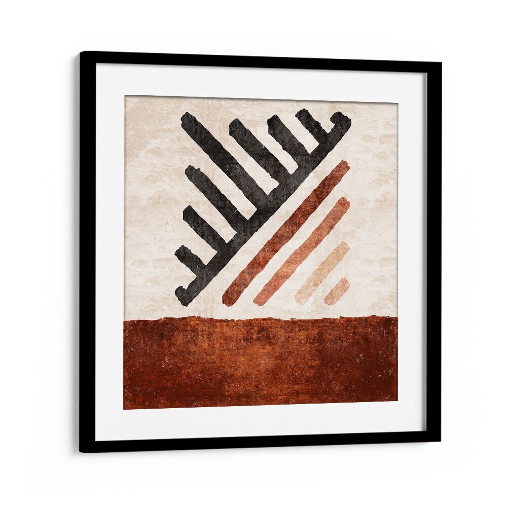 Geometrik CIZGILI KILIM KIREMIT, BOHO ART PAINTINGS by Emel Tunaboylu adds modern elegance to any room.