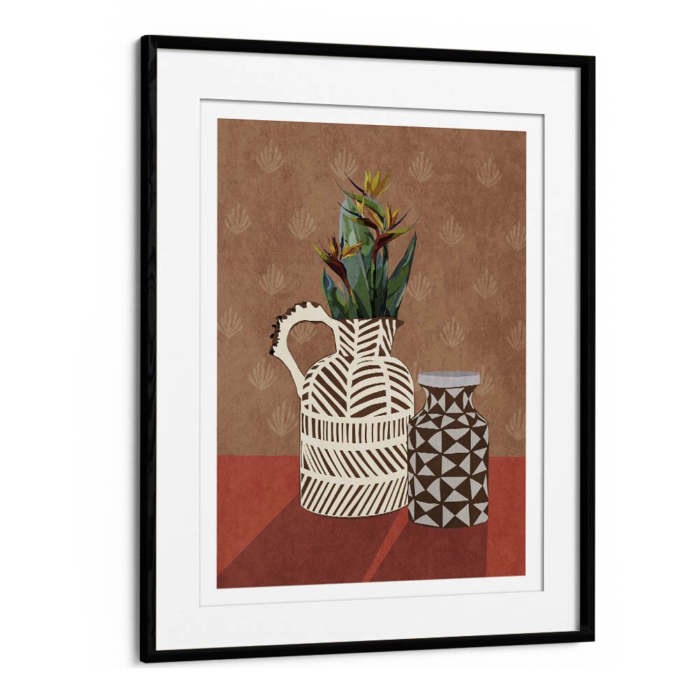 Vibrant FLOWER VASE IV, BOHO ART PAINTINGS by Emel Tunaboylu, perfect for enhancing any modern space.