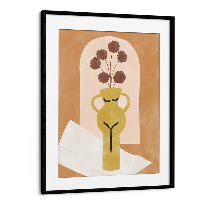 Stylish YELLOW FLOWER POT , BOHO ART PAINTINGS by Elena Ristova adds vibrant elegance to your living space.