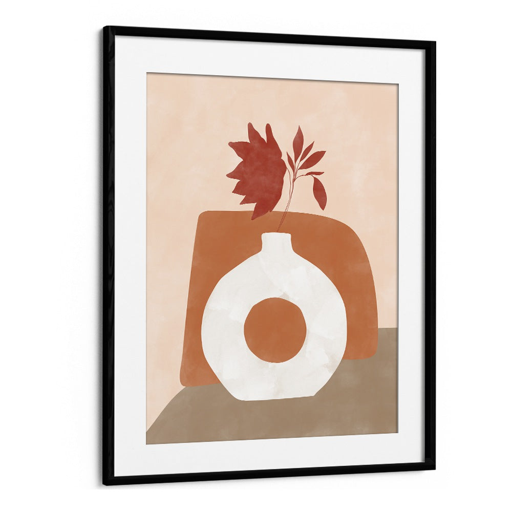 Stylish WHITE FLOWER POT, BOHO ART PAINTINGS by Elena Ristova enhance any room with modern elegance.