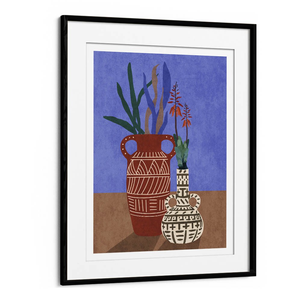 Elegant FLOWER VASE III, BOHO ART PAINTINGS by Emel Tunaboylu, perfect for enhancing your decor style.