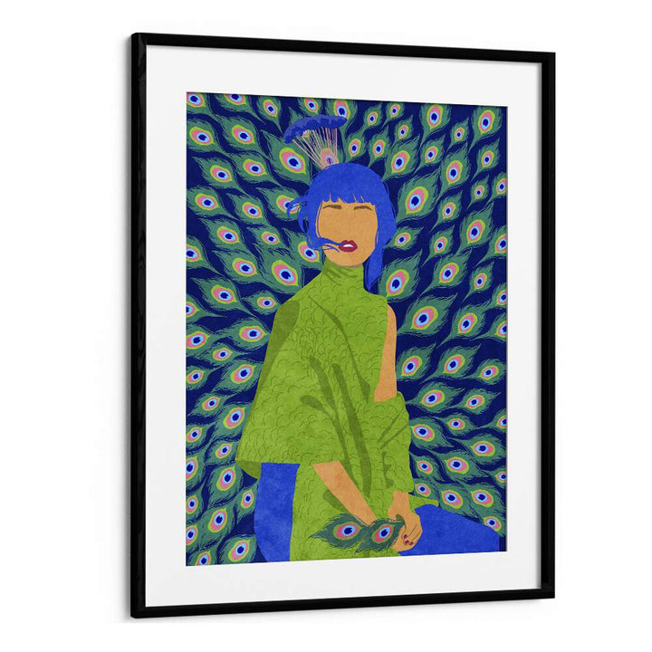 Vibrant PEACOCK WOMAN, FASHION POSTERS by Raissa Oltmanns, perfect for elevating your art collection.