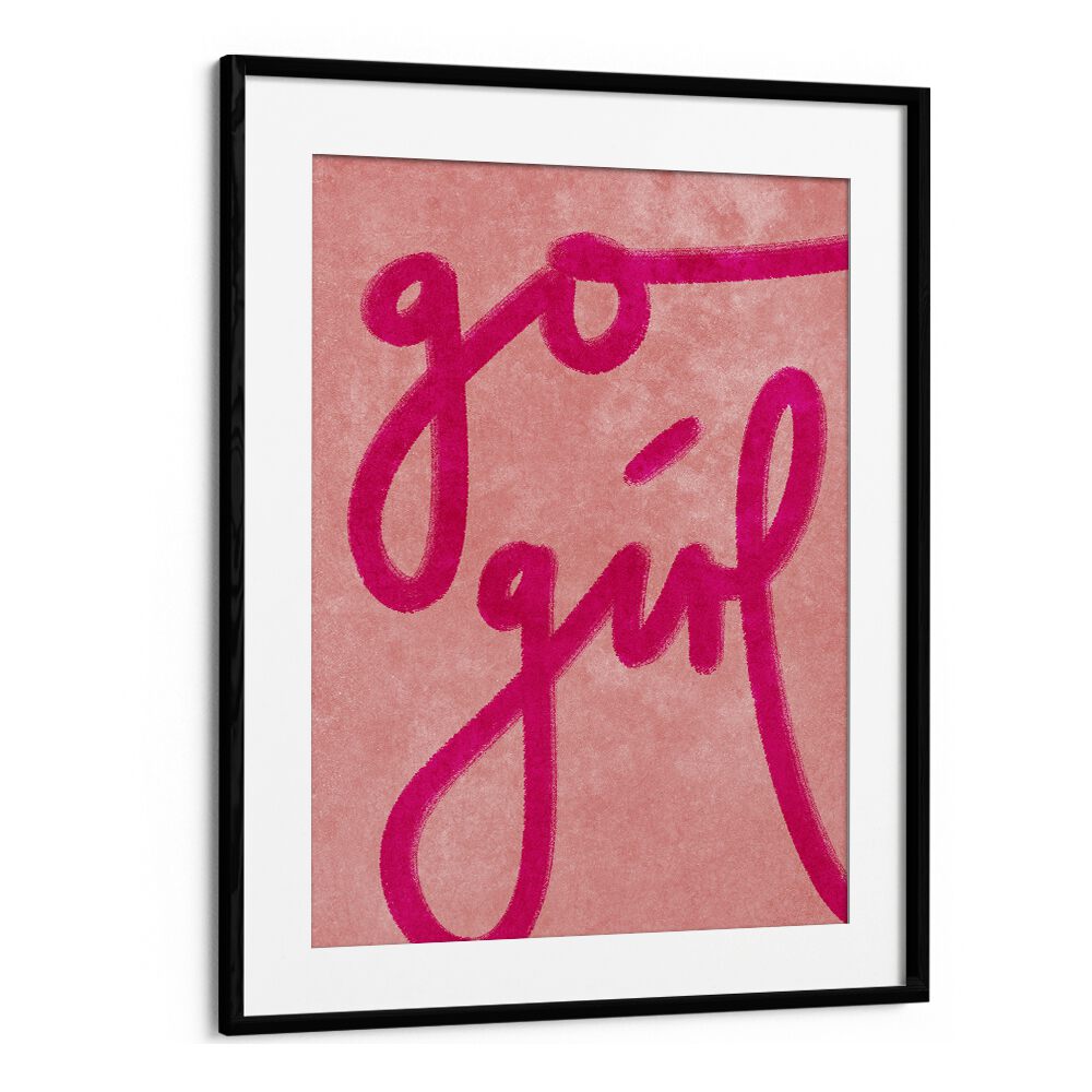 Bright and bold "GO GIRL, FASHION POSTERS" art by Raissa Oltmanns adds a stylish touch to any space.