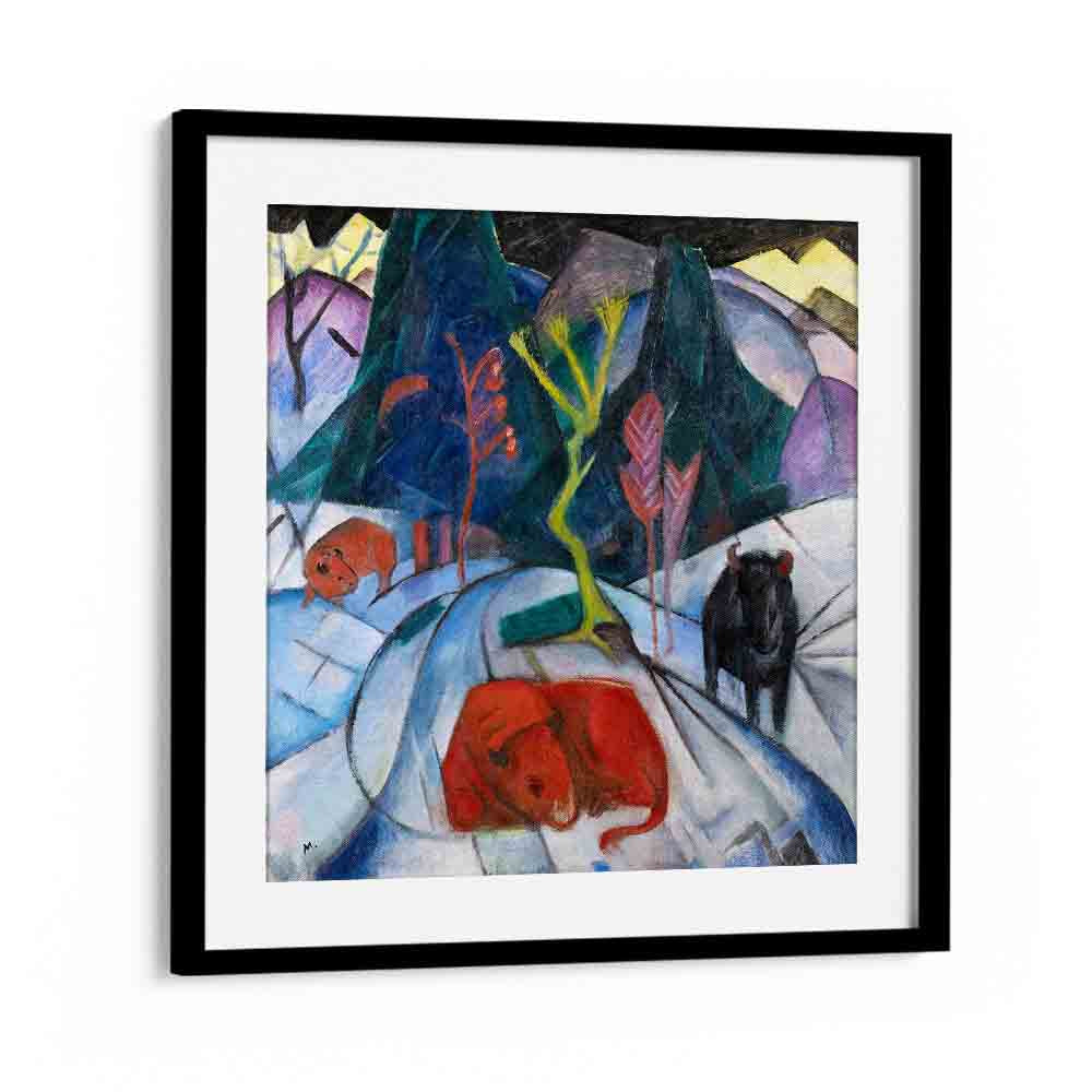 Egyptian painting - BISON IN WINTER (RED BISON ) (1913) by Asianmonk