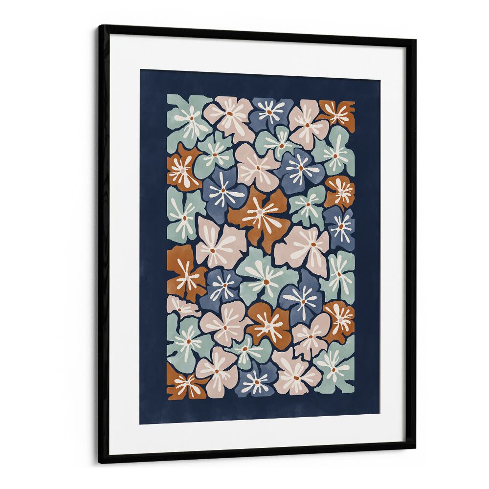 Colorful floral patterns in FLOWERS MARKET, FLORAL FLOWER PAINTINGS by Elena Ristova brighten any space.