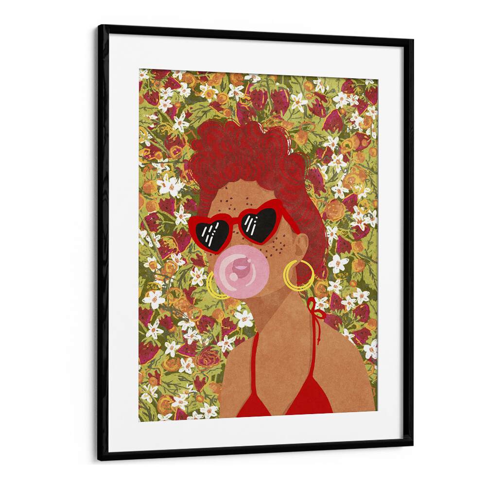 Stylish STRAWBEERY LADY, FASHION POSTERS by Raissa Oltmanns, perfect for vibrant and elegant home decor.