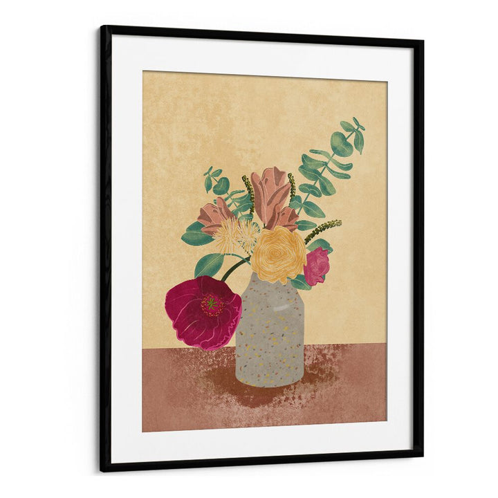 Vibrant ARRANGED FLOWERS in a vase, a beautiful FLORAL FLOWER PAINTINGS by Raissa Oltmanns, perfect for home decor.