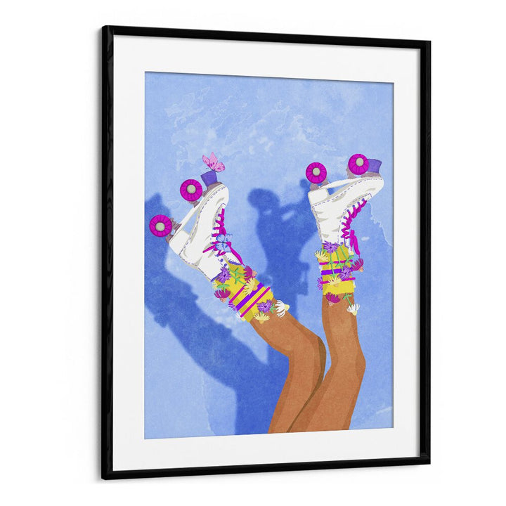 Bright and playful "SKATE LIKE A GIRL, FASHION POSTERS" artwork by Raissa Oltmanns, celebrating creativity and empowerment.