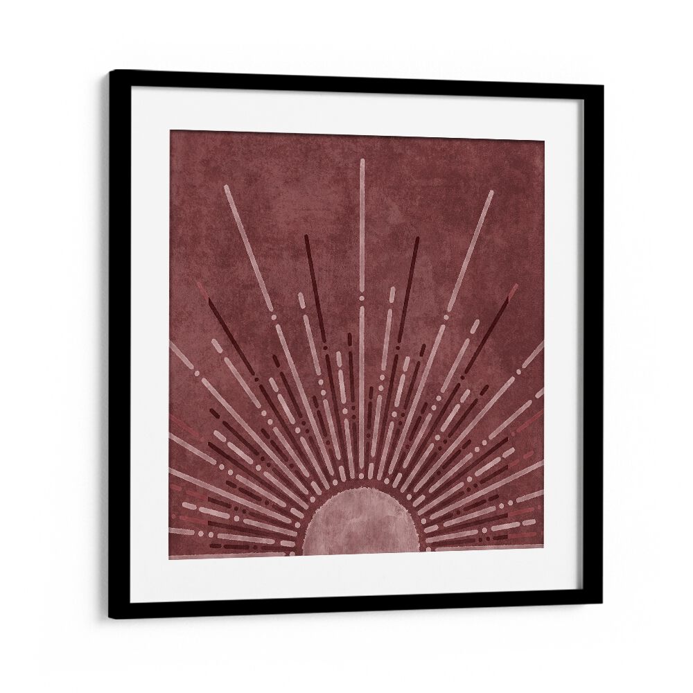 Enhance your space with VISNE UP SUN, BOHO ART PAINTINGS by Emel Tunaboylu, showcasing captivating sunburst design.