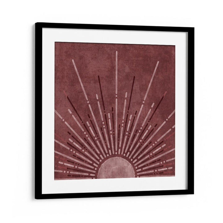 Enhance your space with VISNE UP SUN, BOHO ART PAINTINGS by Emel Tunaboylu, showcasing captivating sunburst design.