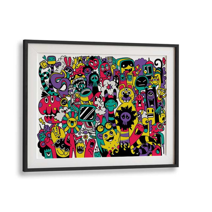 Colorful BEASTIE BONANZA, DOODLE ART PAINTINGS filled with imaginative characters, perfect for creative expression.