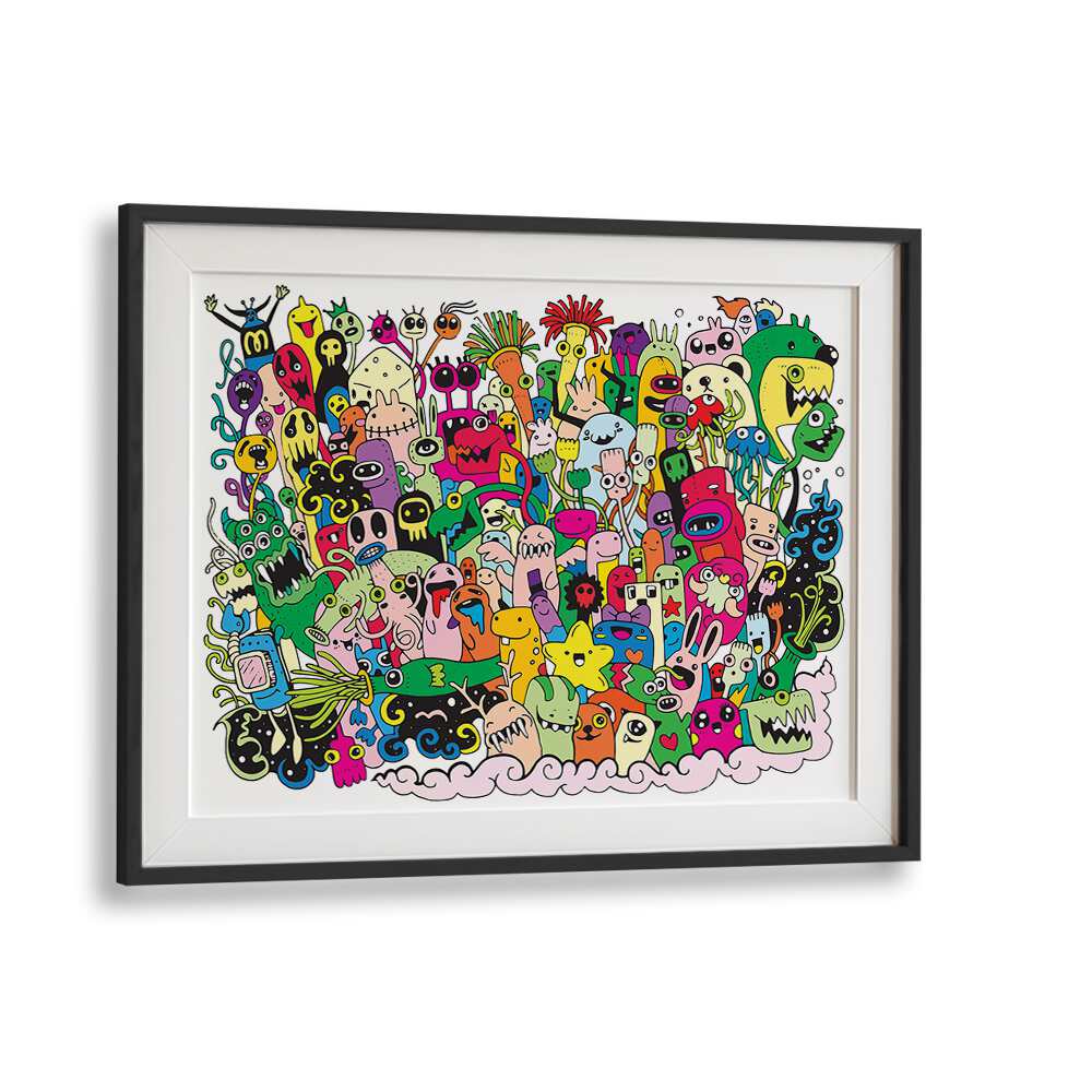MONSTER FUN , DOODLE ART PAINTINGS