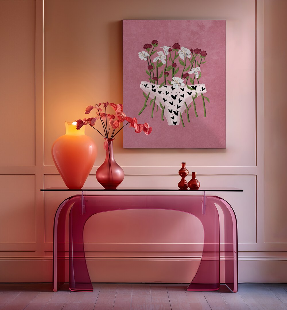 Brightly colored BLOOMING SLIP, FLORAL FLOWER PAINTINGS on canvas, enhancing modern decor with vibrant floral art.