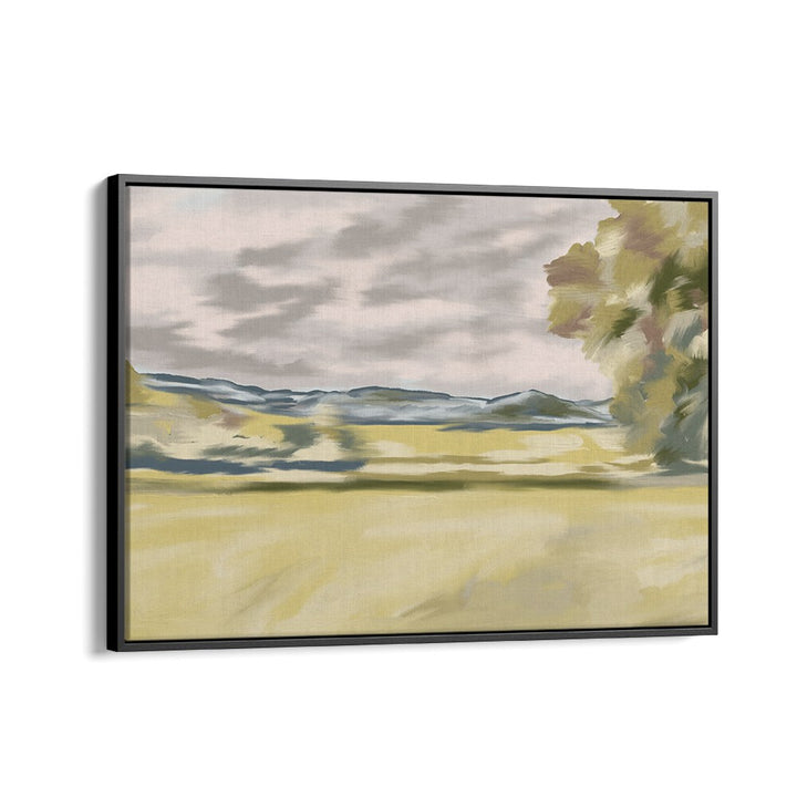 Branching Shadows, Landscape Paintings in a sleek black floater frame, showcasing serene natural beauty for your space.