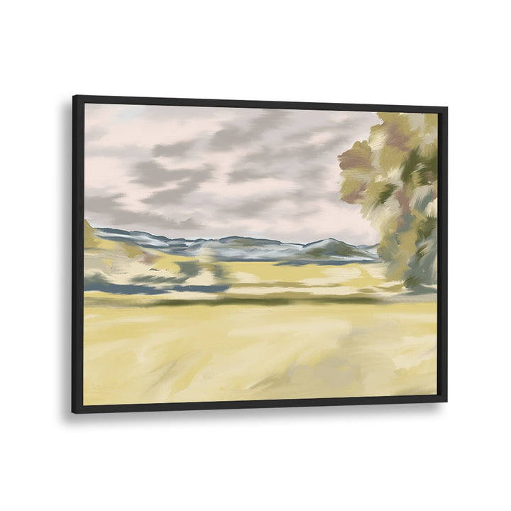 Stunning BRANCHING SHADOWS, LANDSCAPE PAINTINGS in a sleek black frame, perfect for transforming your space.