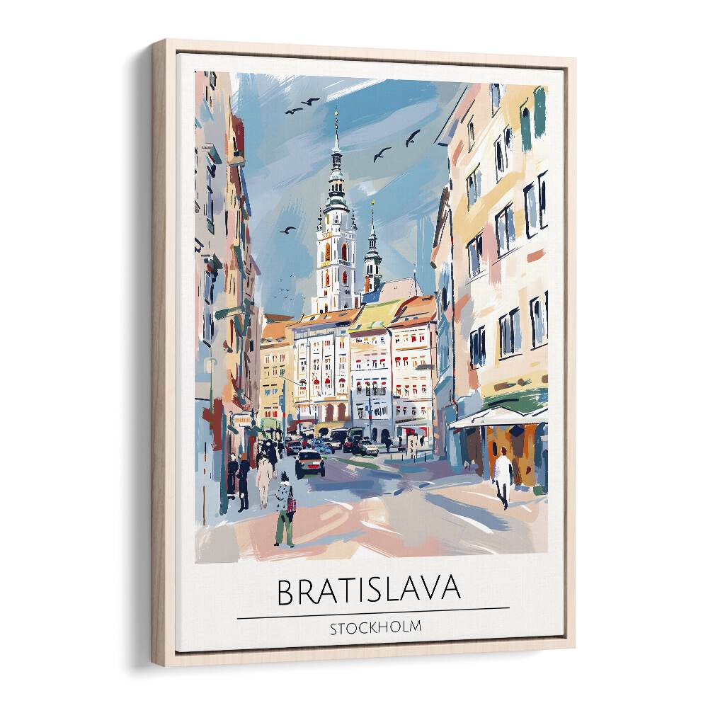 BRATISLAVA - STOCKHOLM, TRAVEL POSTERS elegantly framed, perfect for transforming your space into an art gallery.