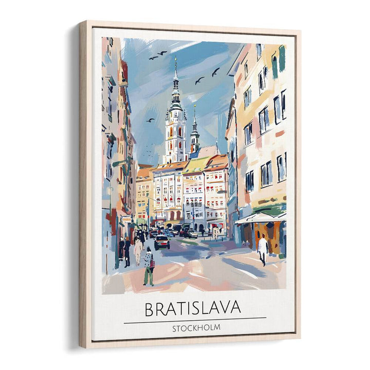 BRATISLAVA - STOCKHOLM, TRAVEL POSTERS elegantly framed, perfect for transforming your space into an art gallery.