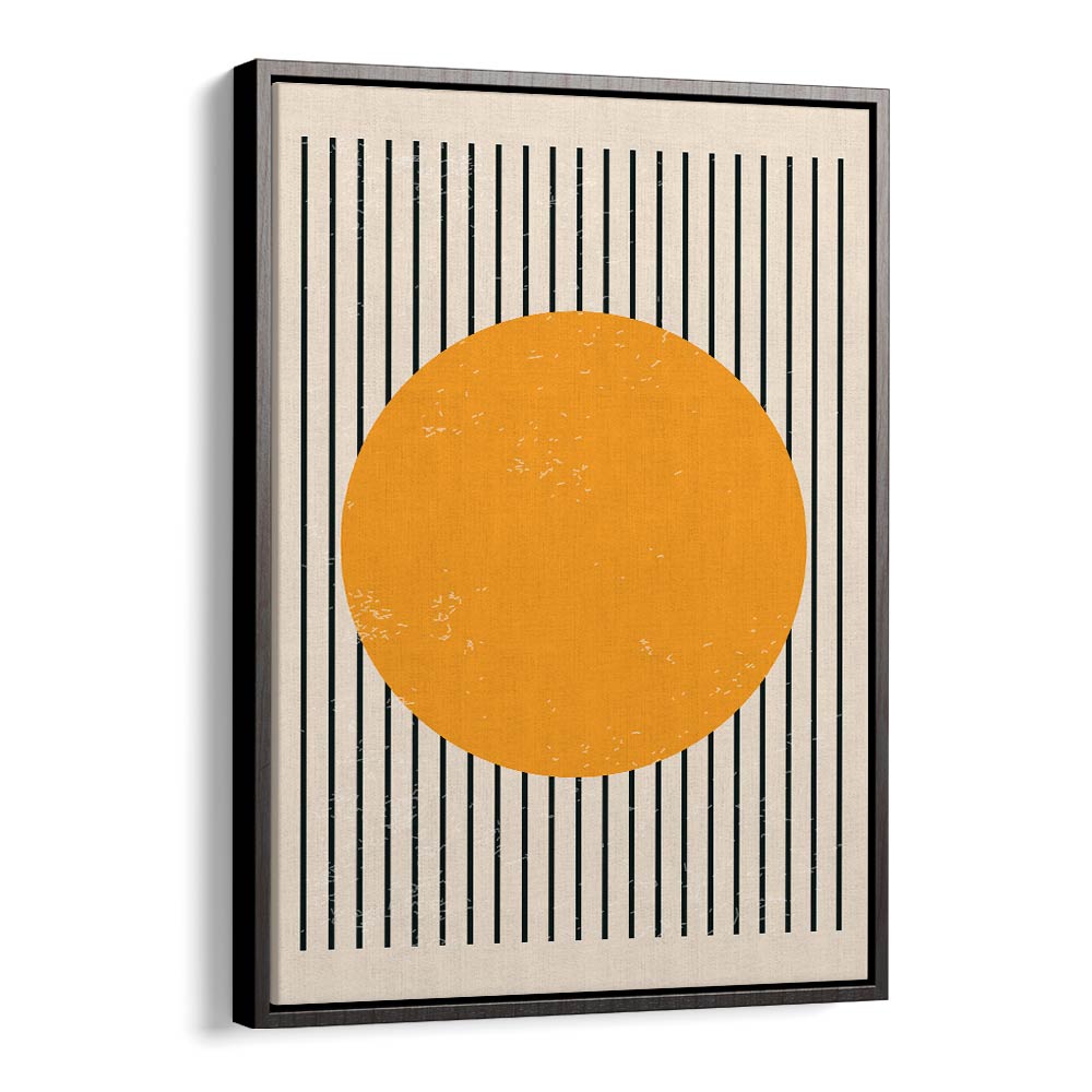 Bright Minimal Series IV by Jay Stanley showcases modern boho art paintings with a vibrant orange circle design.