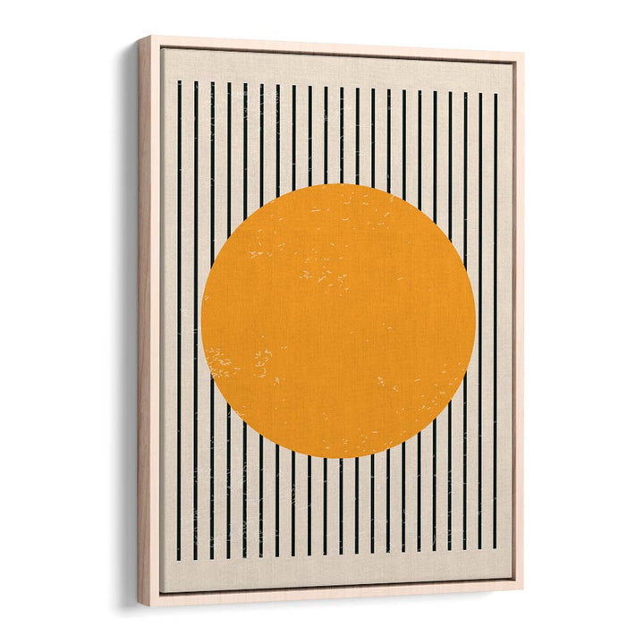 Bright Minimal Series IV, Boho Art Paintings feature a striking orange circle on a textured background, perfect for decor.