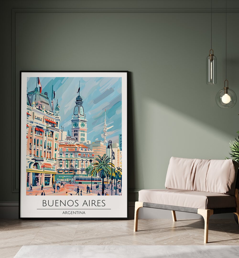 Stylish BUENOS AIRES - ARGENTINA-II, TRAVEL POSTERS showcasing the vibrant culture and architecture of Argentina.