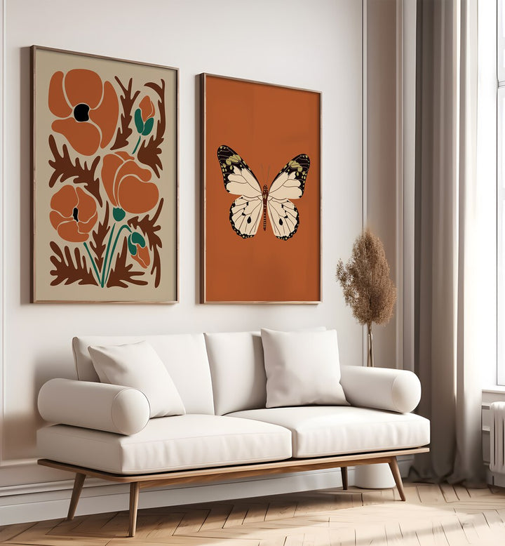 Enhance your decor with the BUTTERFLY X BOTANICAL, SET OF 2 PAINTINGS featuring elegant floral and butterfly designs.