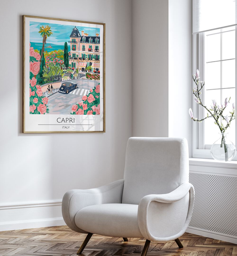capri-italy travel posters Artwork I placed on a Wall