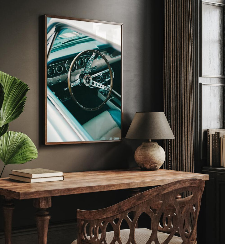 Stylish interior featuring CLASSIC CAR VII, CAR POSTERS, enhancing elegance and nostalgia in any space.