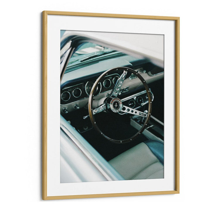 Classic Car VII, car posters in an oak frame showcase vintage automotive design, enhancing any space beautifully.