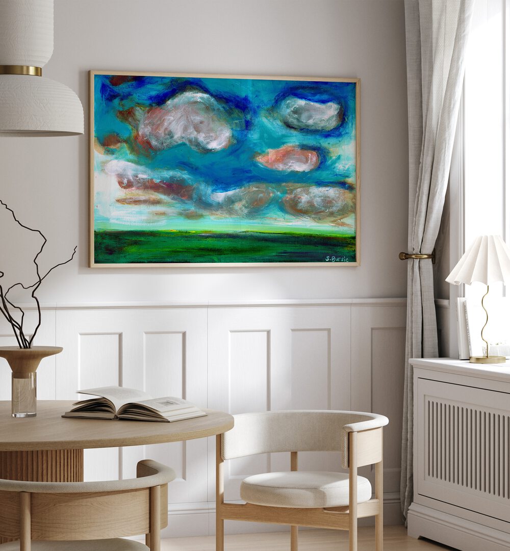 Stunning CLOUDY LANDSCAPE, LANDSCAPE PAINTINGS capturing nature's beauty with a touch of femininity for your home.
