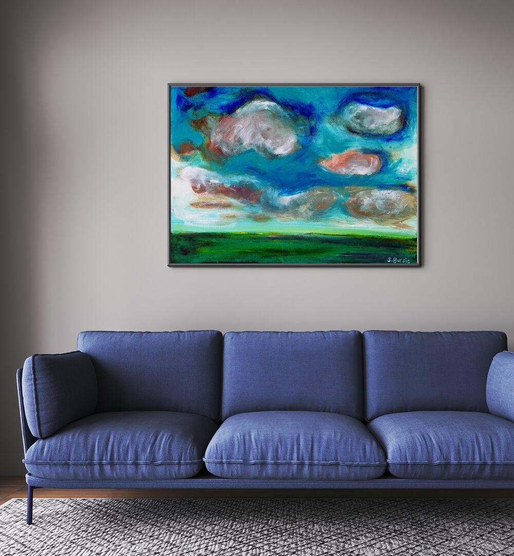 Dreamy CLOUDY LANDSCAPE , LANDSCAPE PAINTINGS showcasing ethereal beauty and femininity for art lovers.