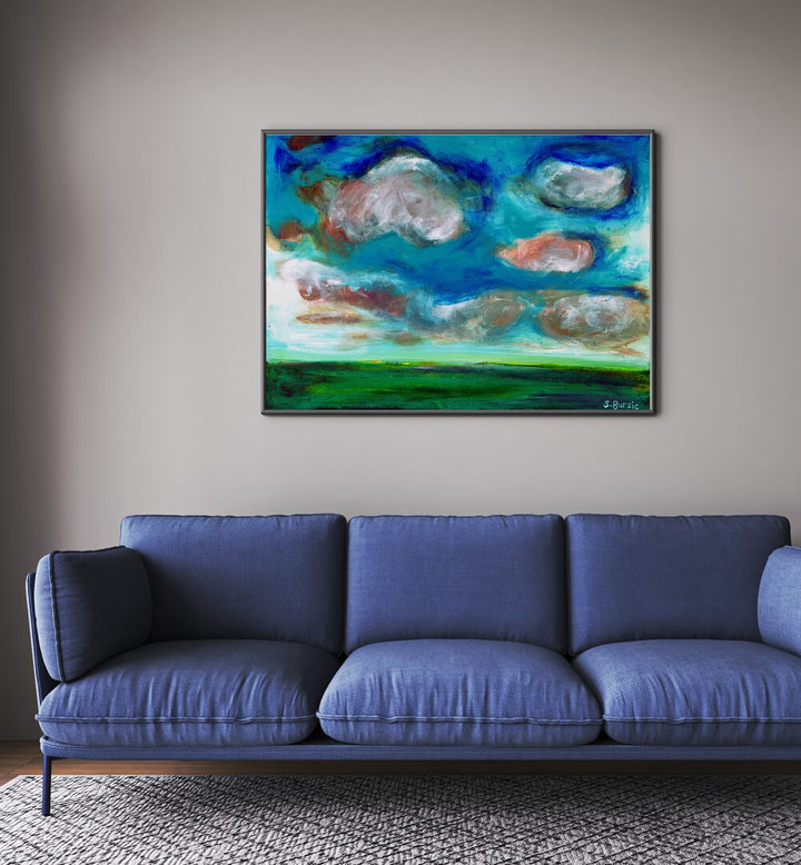 Dreamy CLOUDY LANDSCAPE , LANDSCAPE PAINTINGS showcasing ethereal beauty and femininity for art lovers.