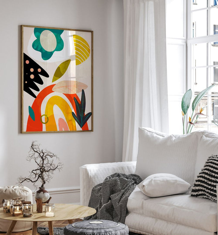 Vibrant "CUTOUTS BAUHAUS II KOPIE, ABSTRACT PAINTINGS" by Ana Rut Bre, perfect for modern art lovers.