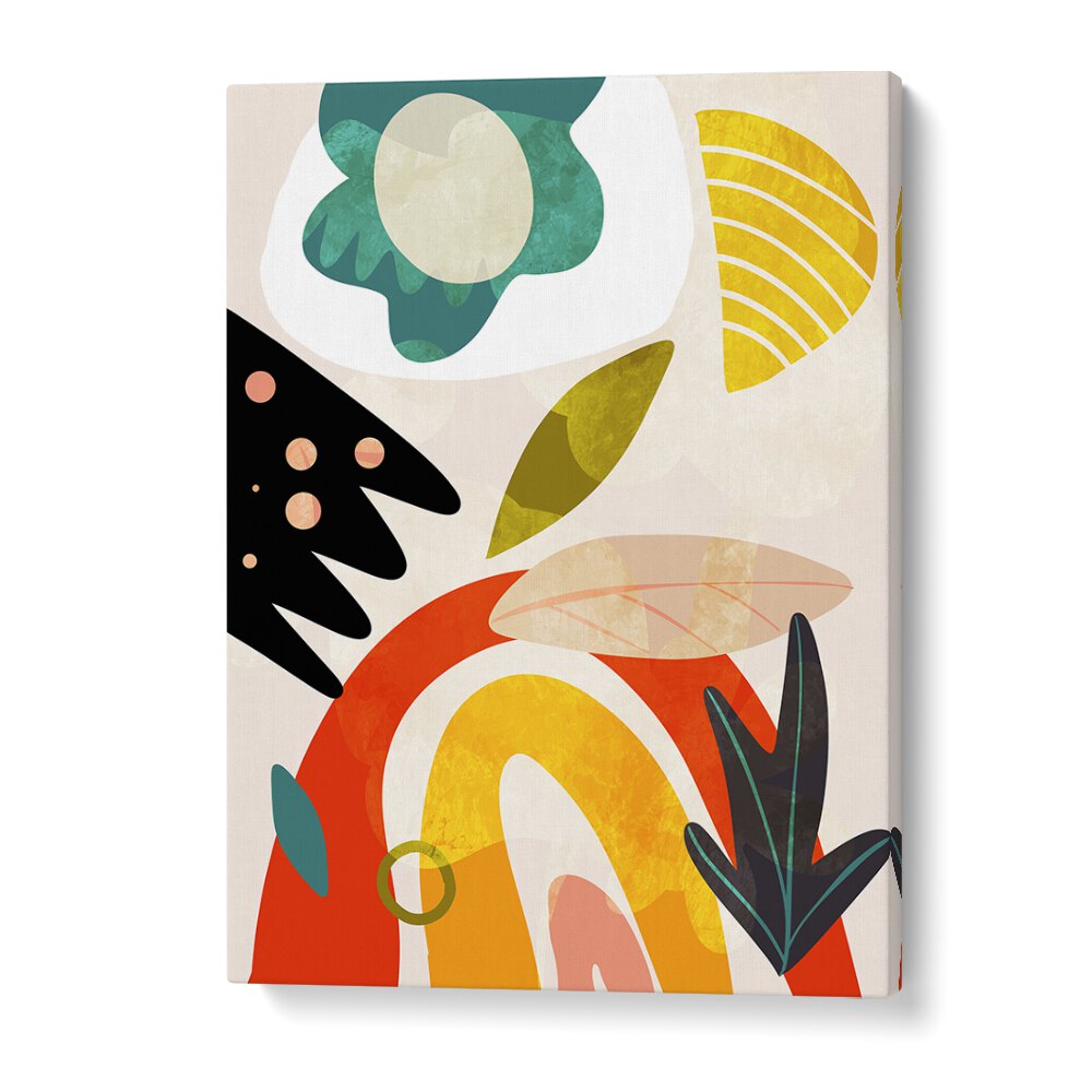 Explore "CUTOUTS BAUHAUS II KOPIE, ABSTRACT PAINTINGS" by Ana Rut Bre, a vibrant addition to modern art decor.