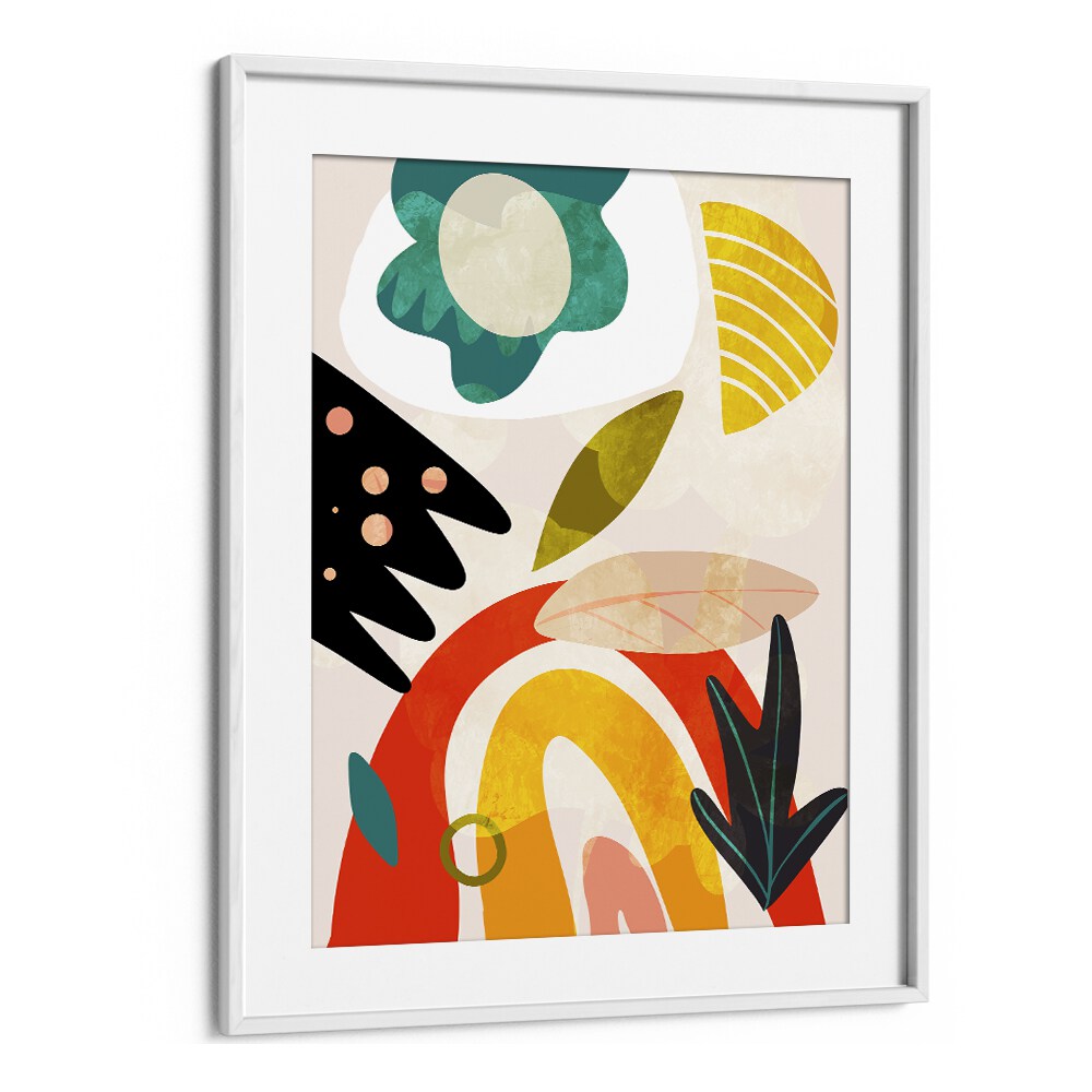Colorful abstract painting "CUTOUTS BAUHAUS II KOPIE" by Ana Rut Bre, perfect for modern decor. Discover unique art!