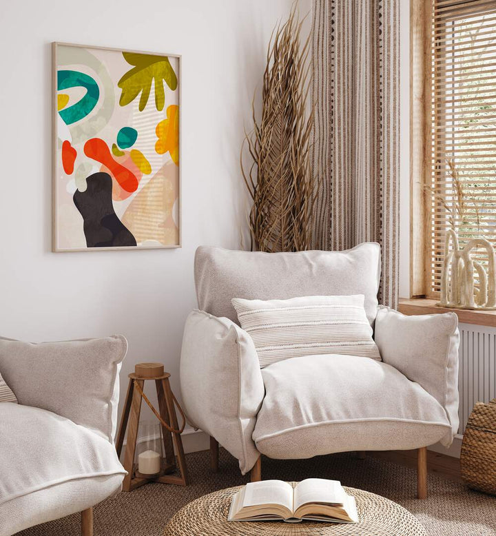 Bright and colorful CUTOUTS BAUHAUS III KOPIE, ABSTRACT PAINTINGS by Ana Rut Bre, perfect for modern decor.