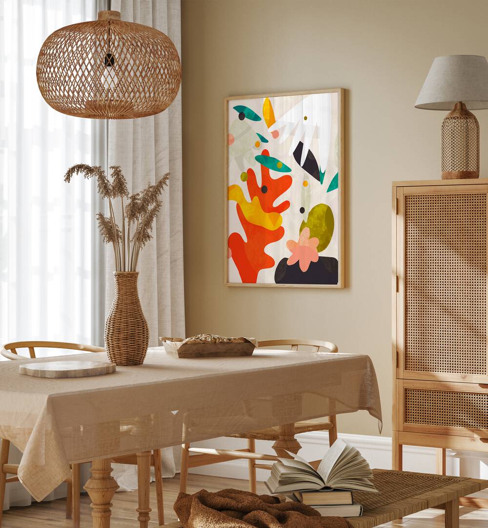 Bright and modern, the CUTOUTS BAUHAUS IV KOPIE, ABSTRACT PAINTINGS by Ana Rut Bre enhances any space beautifully.