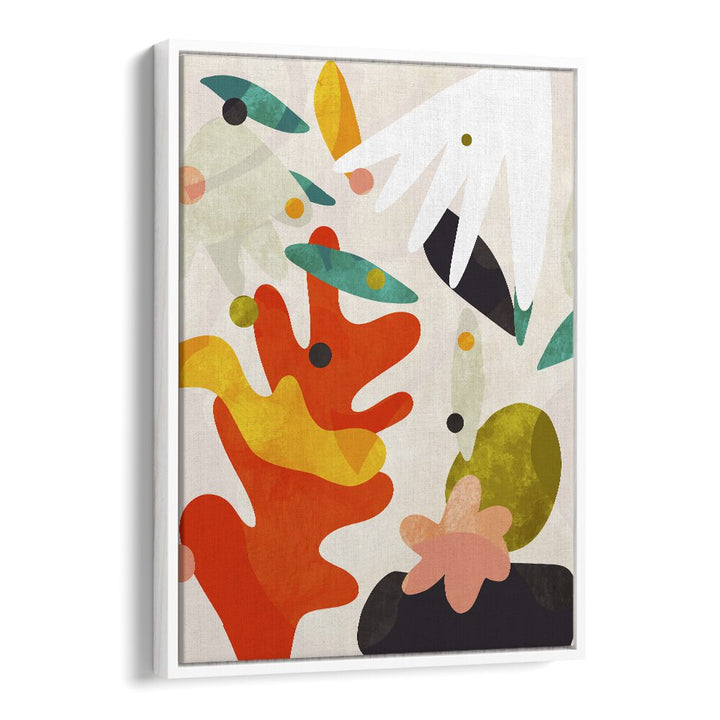 Colorful abstract painting "Cutouts Bauhaus IV Kopie" by Ana Rut Bre, perfect for modern wall art décor.