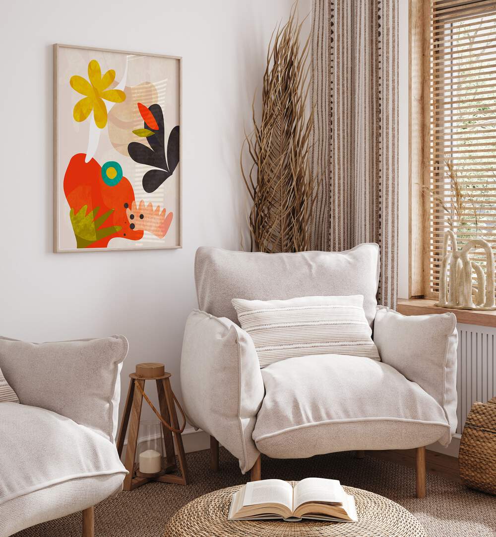 Transform your space with CUTOUTS BAUHAUS KOPIE, ABSTRACT PAINTINGS by Ana Rut Bre, a vibrant statement piece.