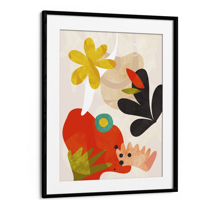 Colorful abstract painting "Cutouts Bauhaus Kopie" by Ana Rut Bre, perfect for modern wall art enthusiasts.