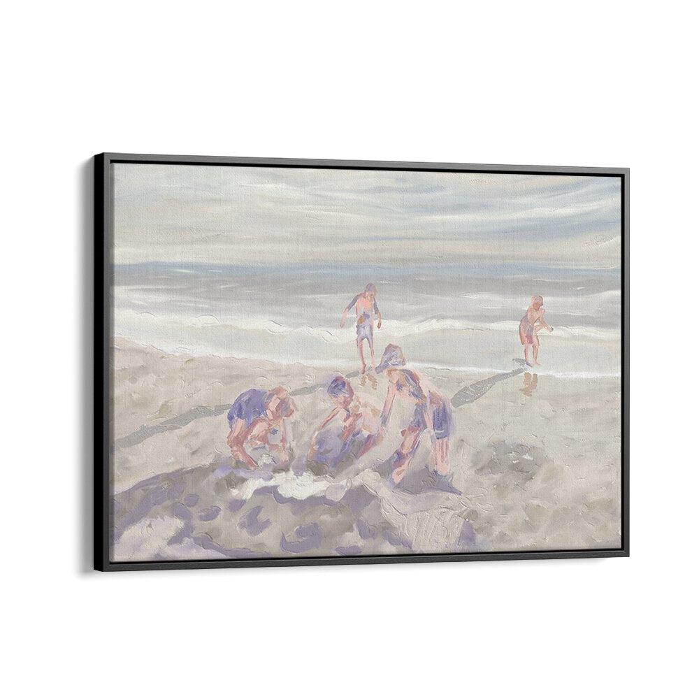 Cuzzies at the beach enjoying sunny moments, captured in serene beach paintings for tranquil home decor.