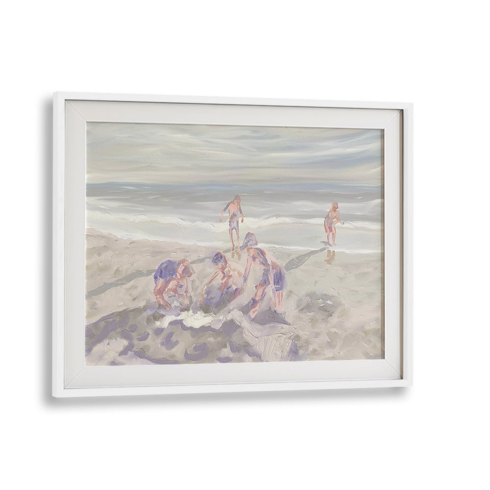 CUZZIES AT THE BEACH, BEACH PAINTINGS showcase playful beach scenes in serene colors, perfect for any coastal decor.