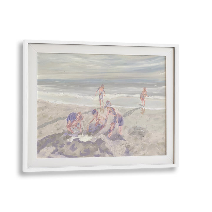 CUZZIES AT THE BEACH, BEACH PAINTINGS showcase playful beach scenes in serene colors, perfect for any coastal decor.