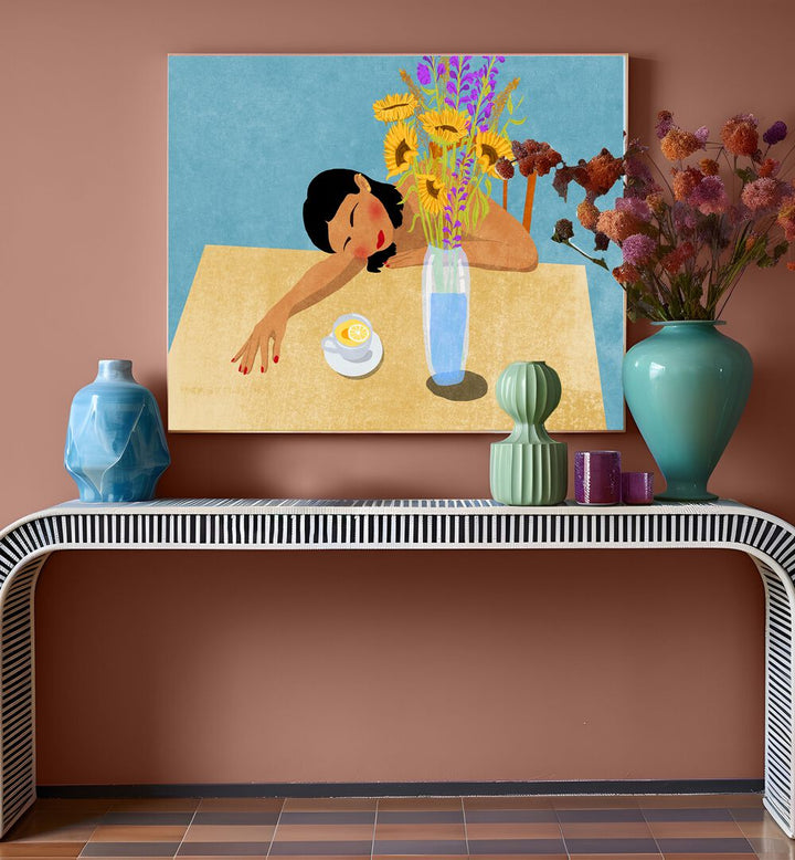 Vibrant "Day Dreaming" art print by Raissa Oltmanns enhances your space with creativity and color. Perfect for decor!
