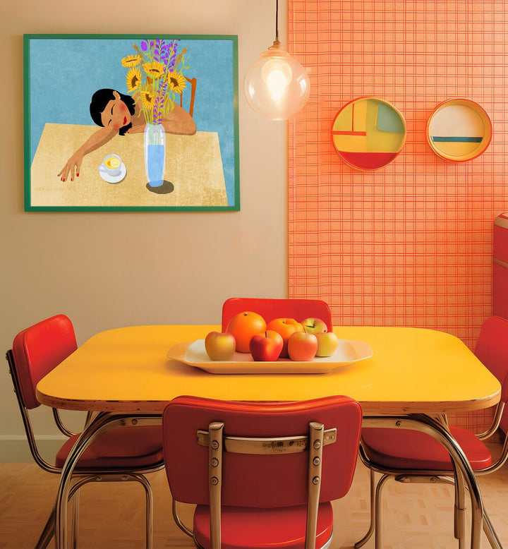 Vibrant "Day Dreaming" art print by Raissa Oltmanns enhances your space with colorful creativity and charm.