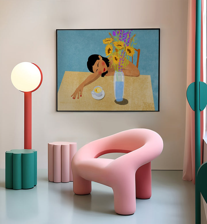 "Vibrant DAY DREAMING art print by Raissa Oltmanns transforms any space with its colorful creativity."
