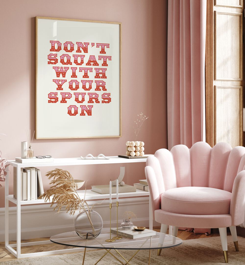 Transform your space with the humorous "DON'T SQUAT, QUOTES" wall art featuring a witty design.