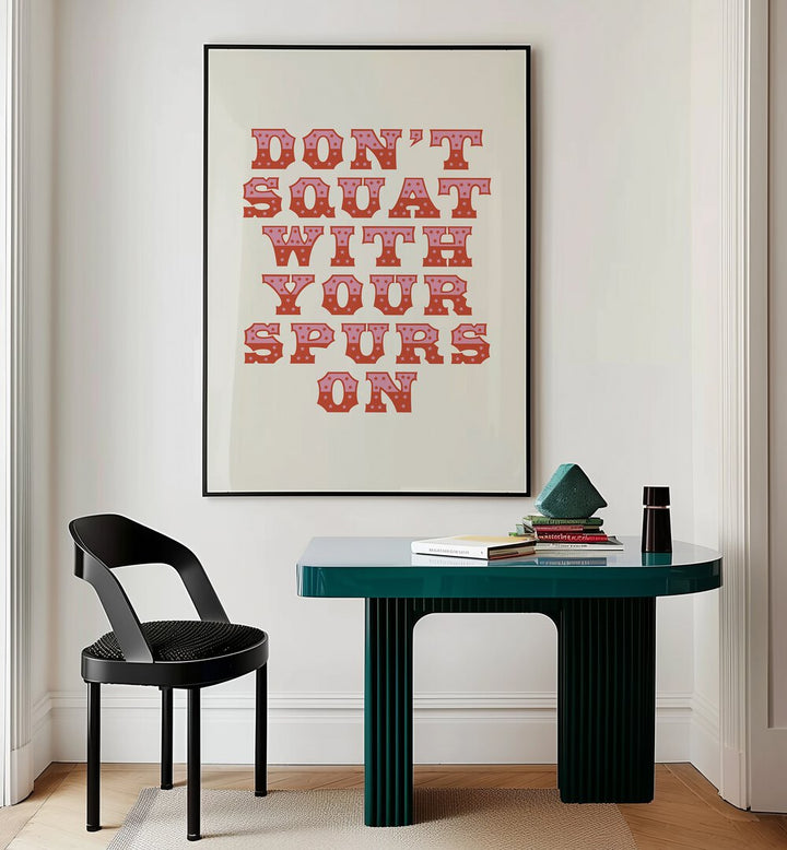 Transform your space with this humorous wall art featuring the quote "DON'T SQUAT , QUOTES" for a stylish touch.