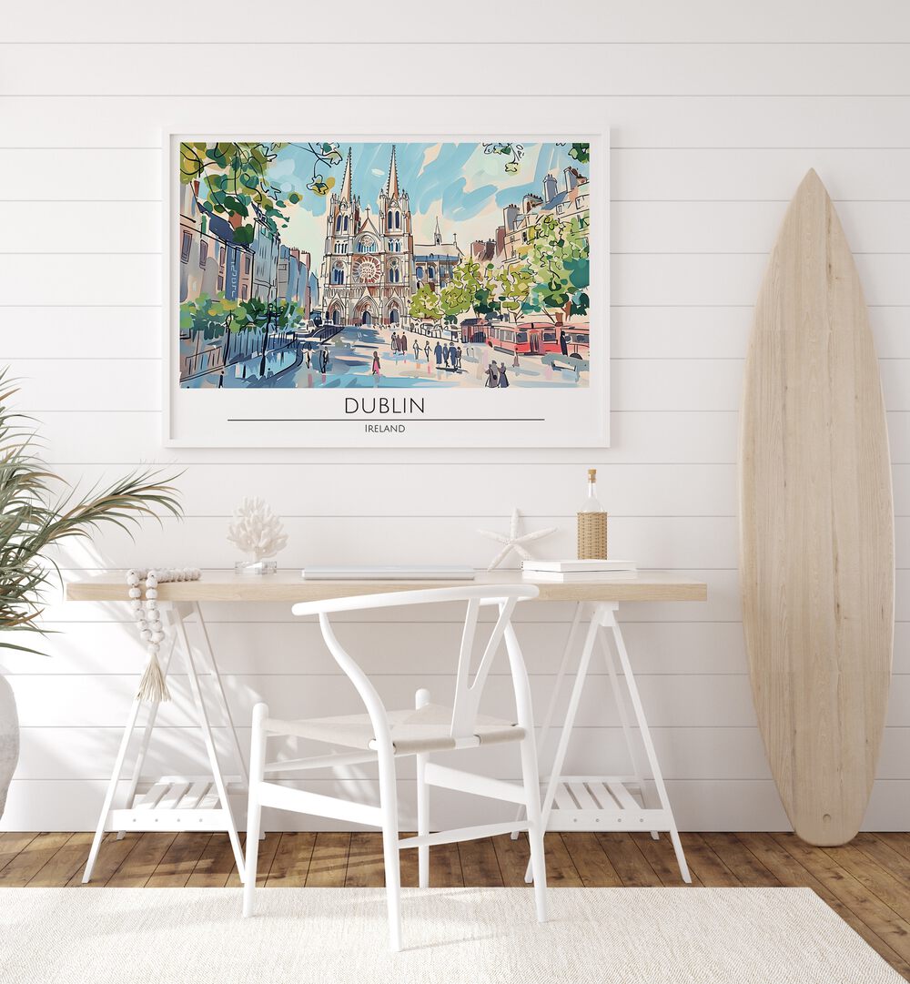 dublin capital city II travel posters Artwork I placed on a Wall